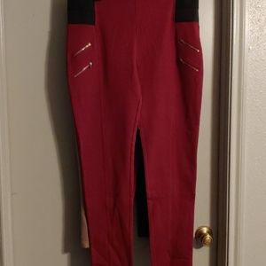 Zip accent leggings